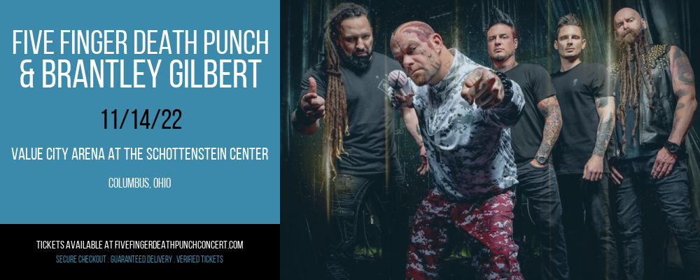 Five Finger Death Punch & Brantley Gilbert at Five Finger Death Punch Concert Tickets