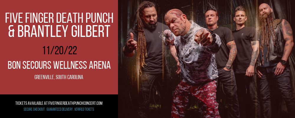 Five Finger Death Punch & Brantley Gilbert at Five Finger Death Punch Concert Tickets