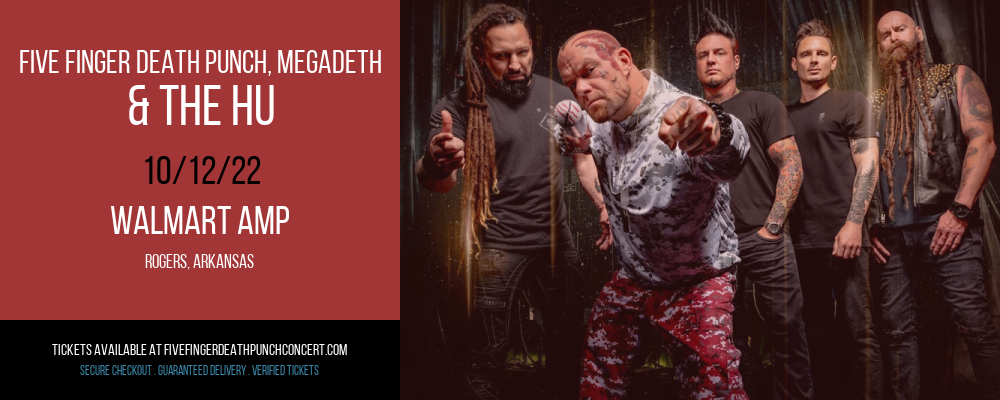 Five Finger Death Punch, Megadeth & The Hu at Five Finger Death Punch Concert Tickets